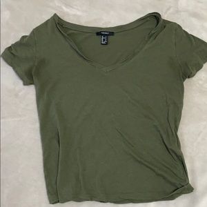 Olive green Forever 21 basic top